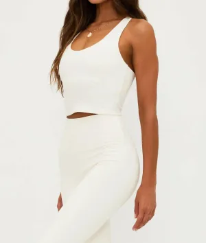 Yara Top In Snow Cloud Waffle
