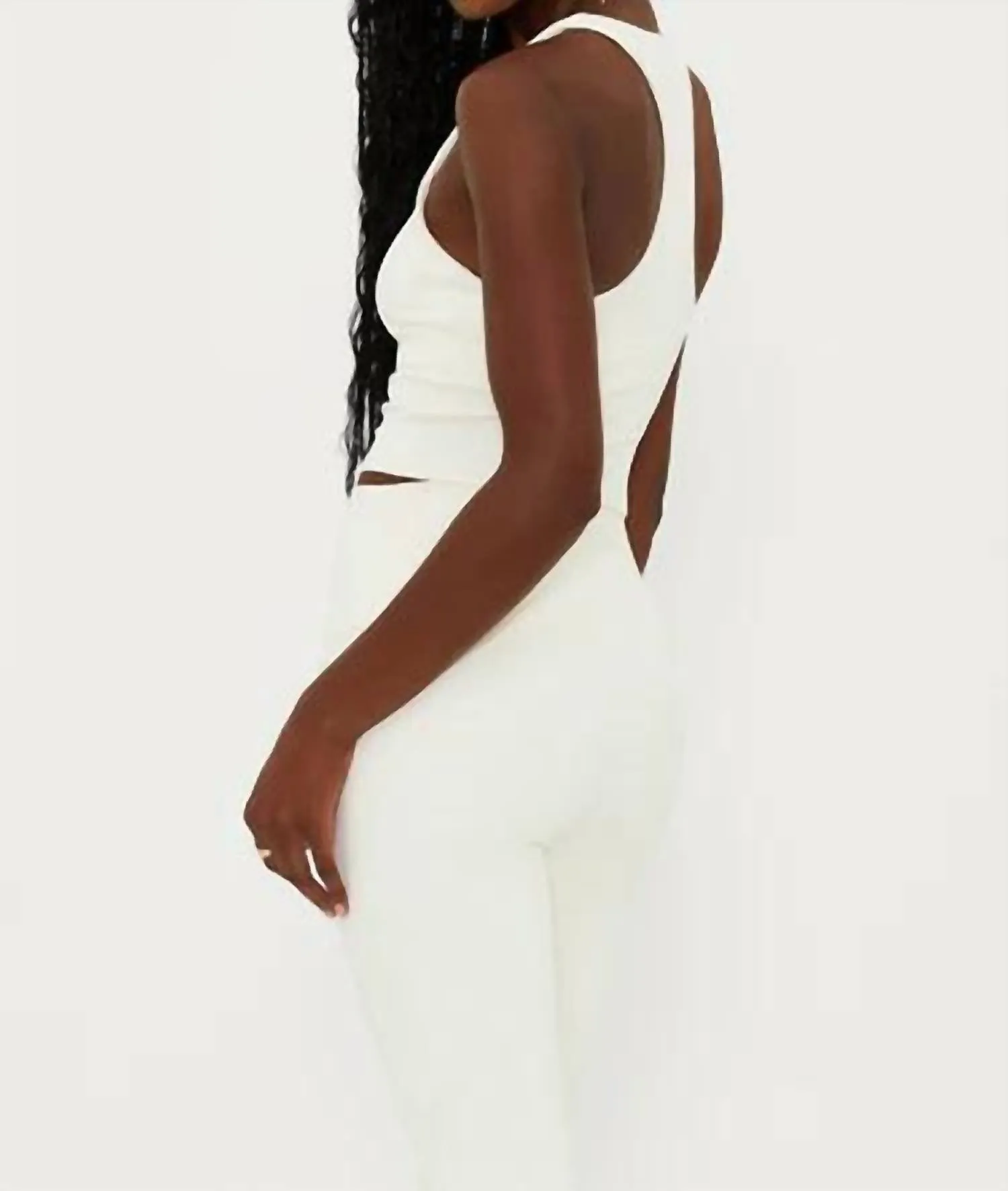 Yara Top In Snow Cloud Waffle