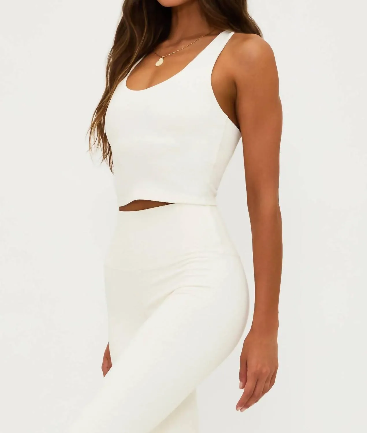 Yara Top In Snow Cloud Waffle