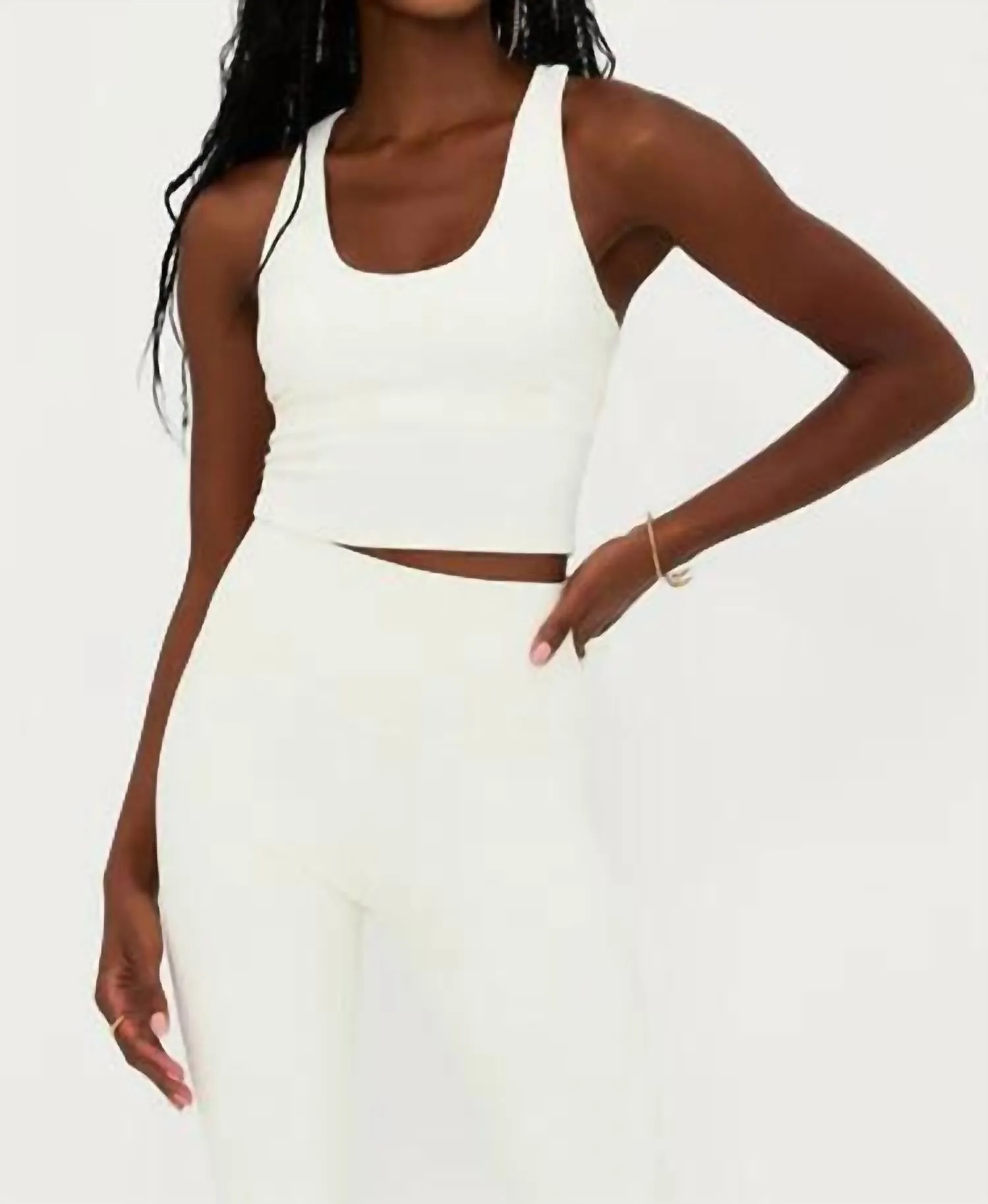 Yara Top In Snow Cloud Waffle
